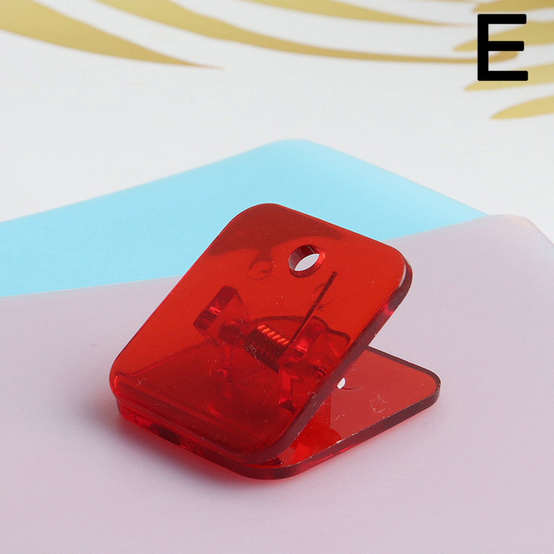 Acrylic Data Test Clip for Journal Diary, Triangle Shape, Long Tail Clip