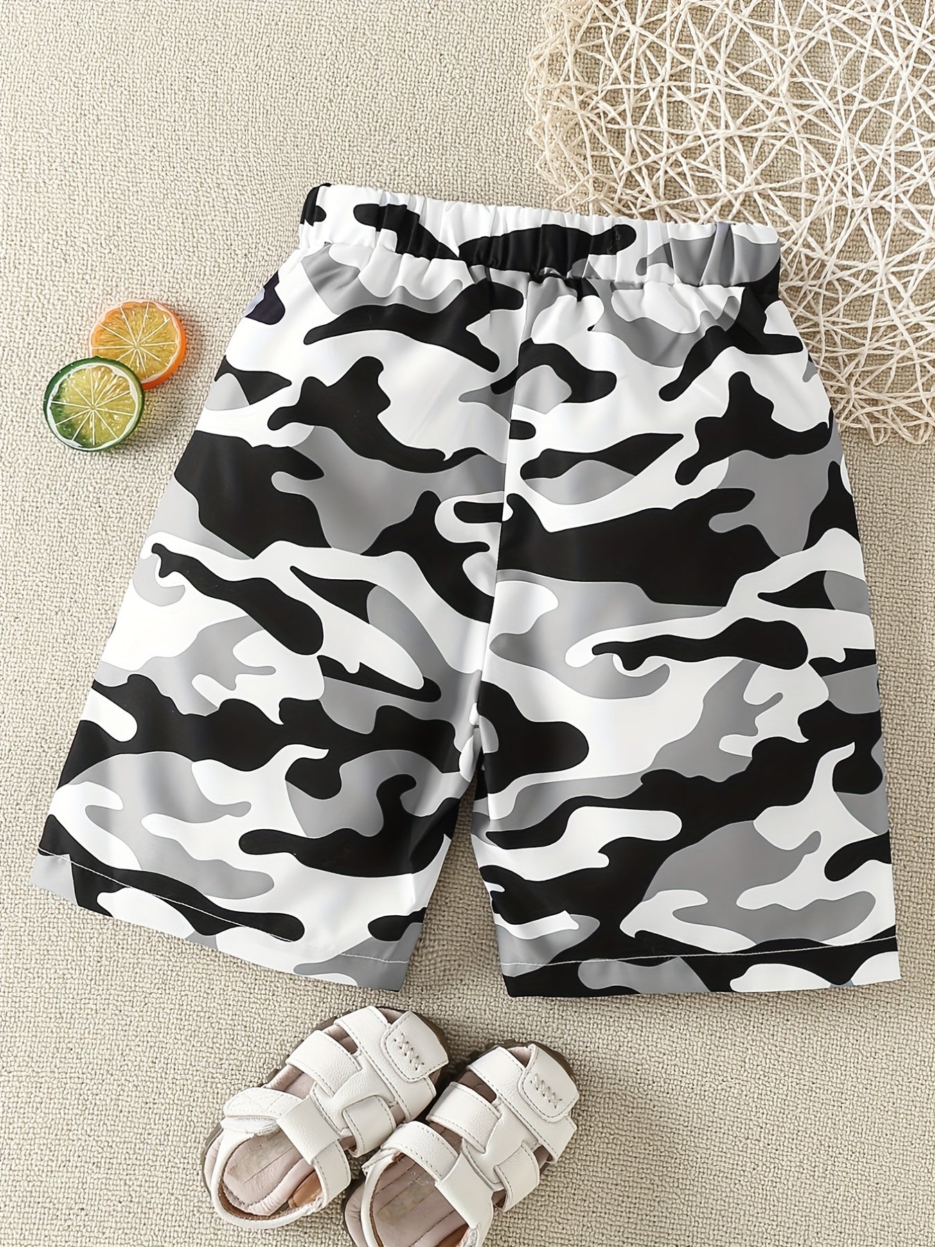 Boys Camo Casual Shorts Comfortable Breathable Kids Summer Clothes
