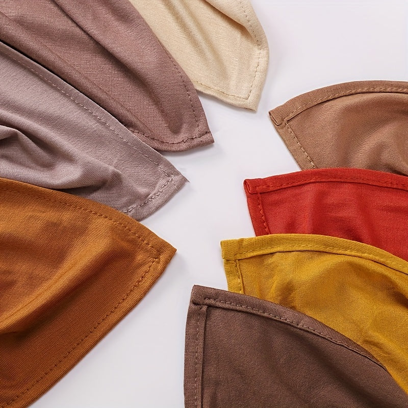 Solid Hijab Casual Long Scarf Bandana Shawl Classic Windproof Head Wrap Women