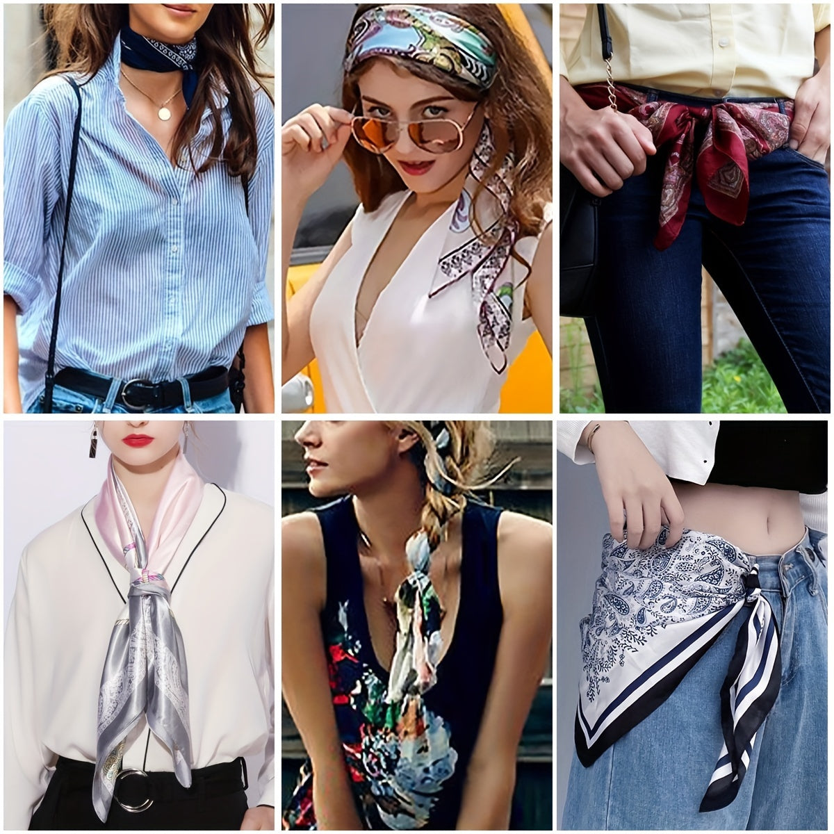 70cm Leopard Print Bandana Silk Square Scarf Neckerchief Head Wrap