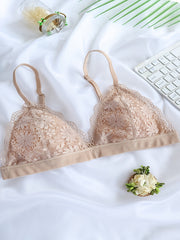 Wireless Bra with Lace Trim