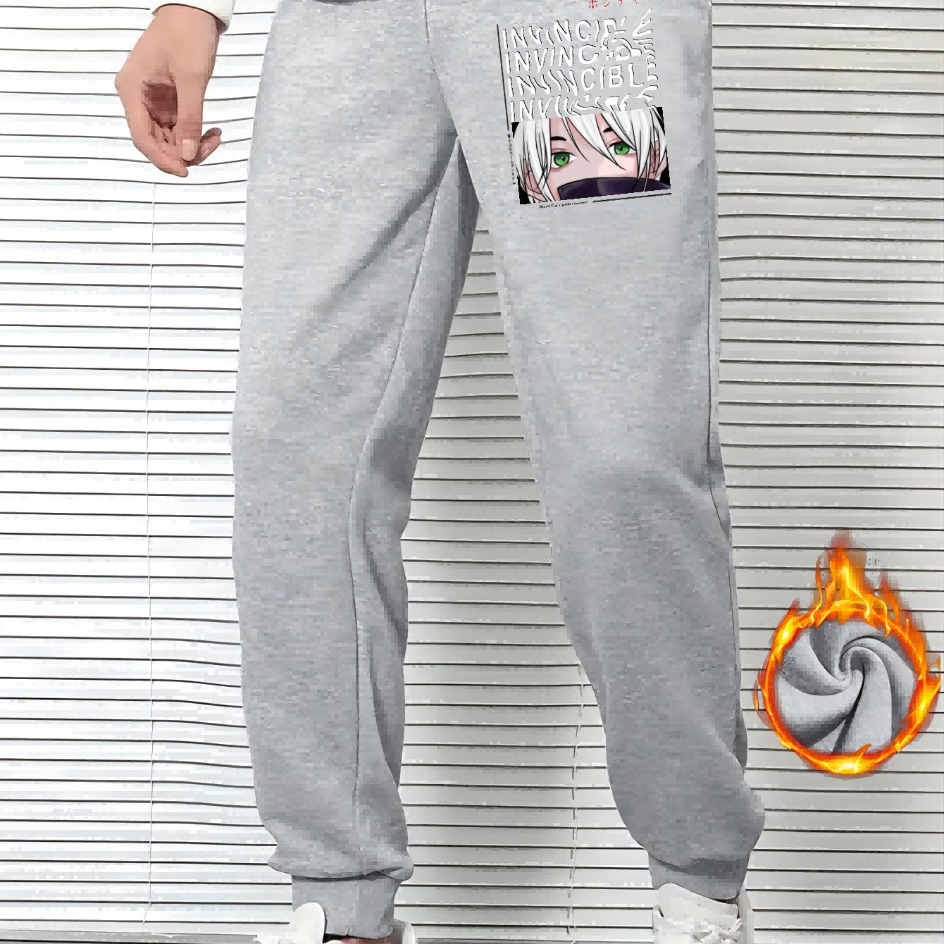 Men's Anime Print Sweatpants Casual Drawstring Joggers For Fall Winter