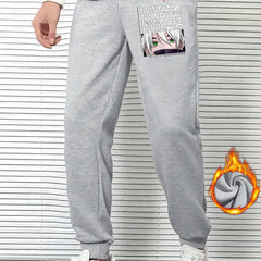 Men's Anime Print Sweatpants Casual Drawstring Joggers For Fall Winter