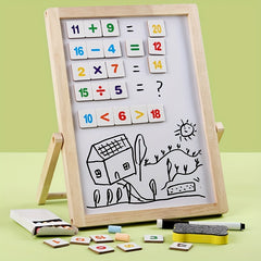 Magnetic Dual Sided Learning Board for Kids Math & Writing Practice