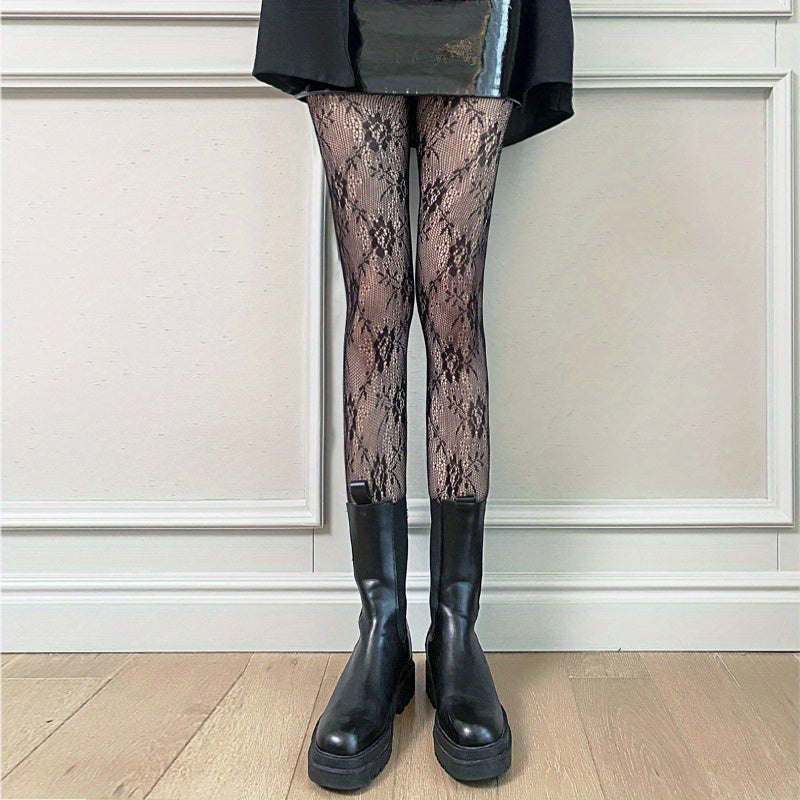 Ultra Thin Jacquard Mesh Tights Sheer Fishnet Pantyhose Women's Stockings