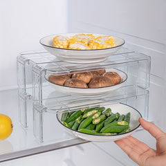 Refrigerator Organizer Shelf Fridge Storage Rack Clear Multilayer Container