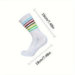 Striped Cycling Socks Men Women Outdoor Sports Running Socks
