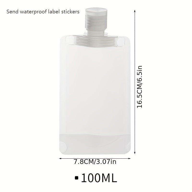 10 Pcs Travel Refillable Squeeze Pouch Toiletry Containers Lightweight