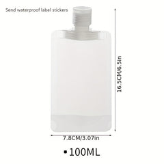 10 Pcs Travel Refillable Squeeze Pouch Toiletry Containers Lightweight