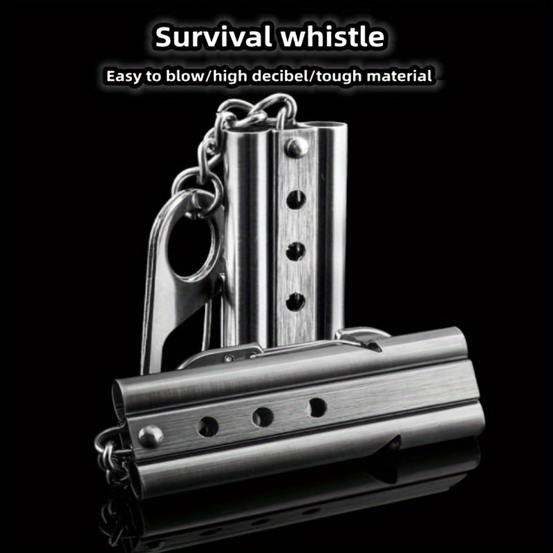 Metal Survival Whistle Keychain Life-saving for Outdoor Camping