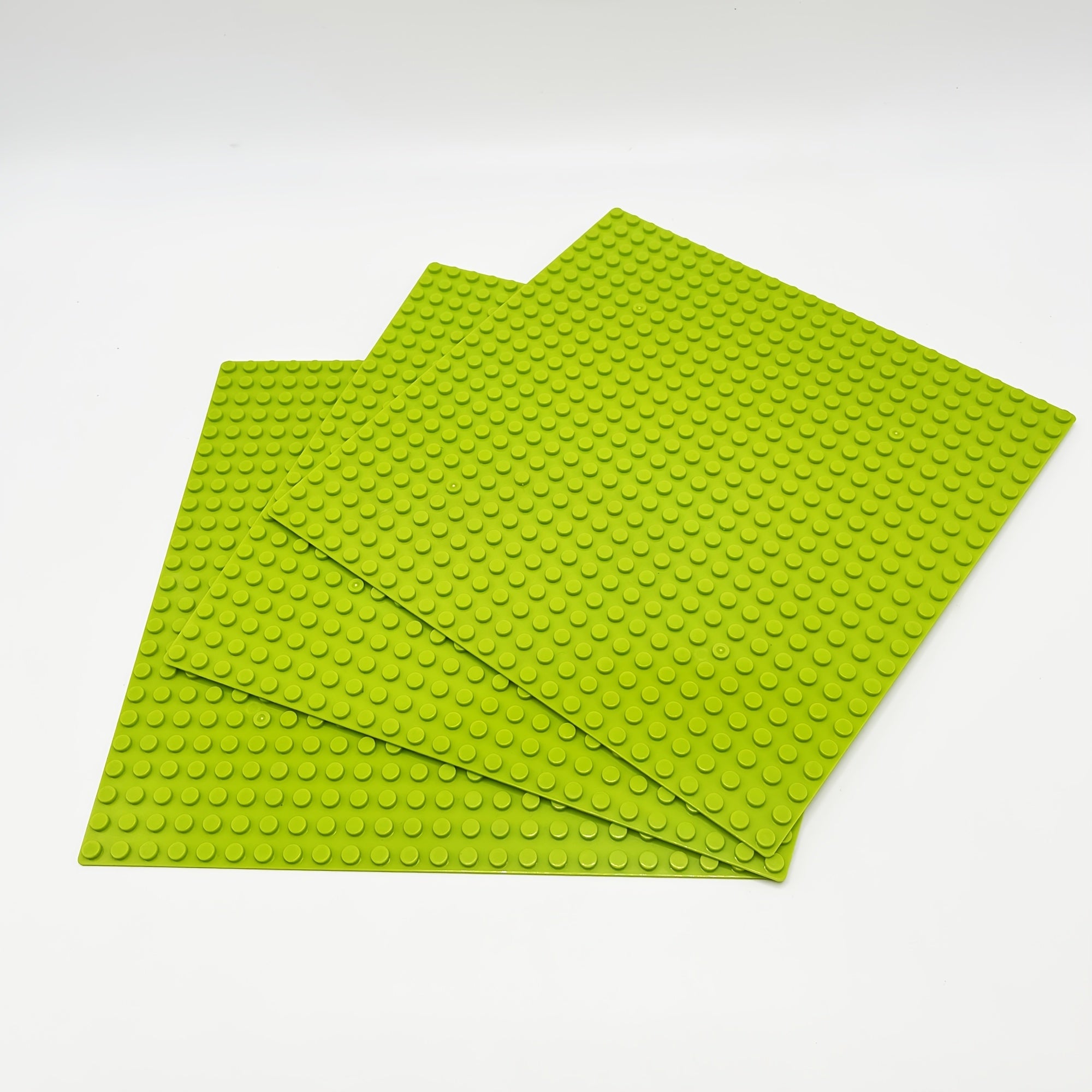3pcs Building Block Baseplates 19x19cm 24x24 Studs ABS Plates Yellow Green Red O
