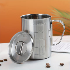 Outdoor Stainless Steel Folding Water Cup 12-17oz Boiling Cup