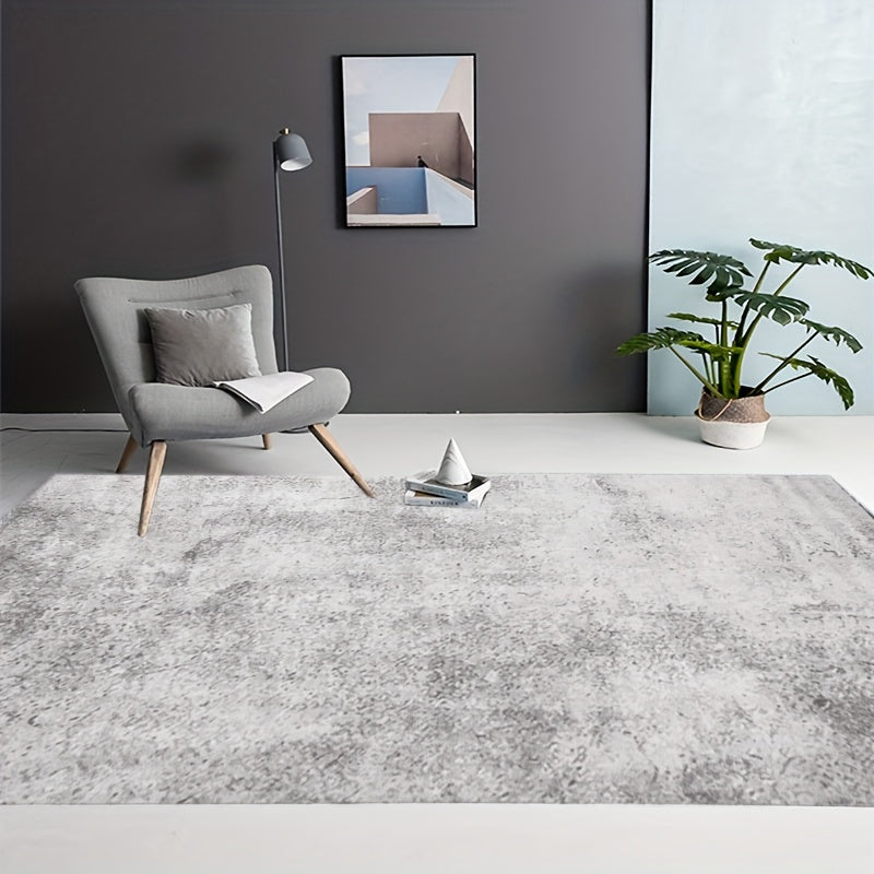 Modern Gray Large Area Carpet Machine Washable Living Room Bedroom Study