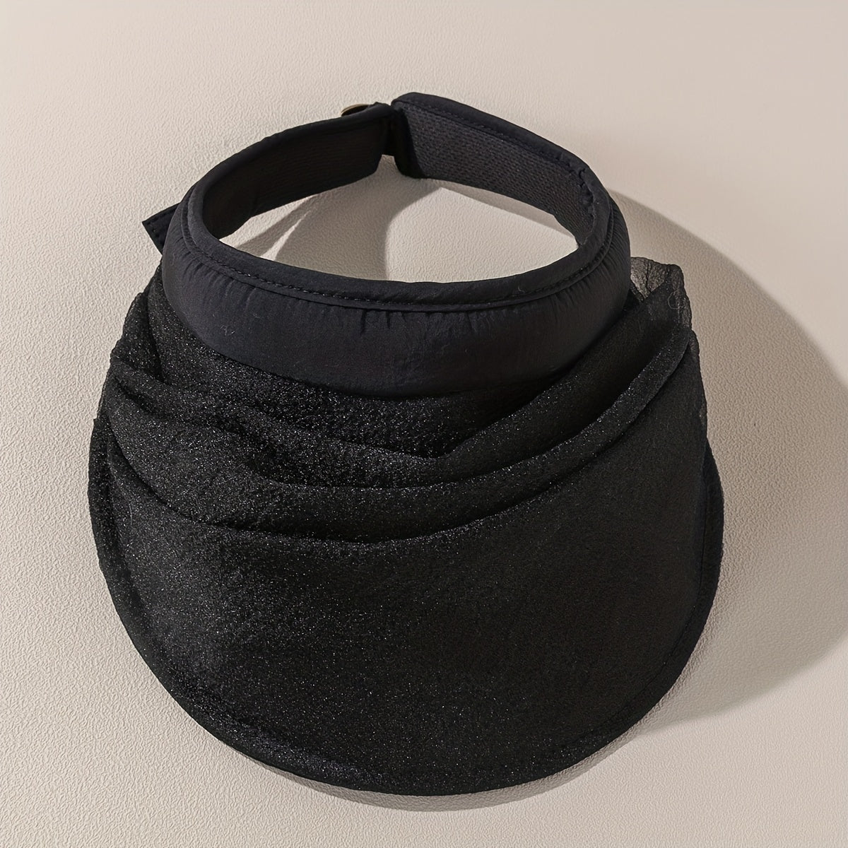 Organza Foldable Visor Hat Solid UV Protection Sun Hat for Women