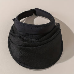 Organza Foldable Visor Hat Solid UV Protection Sun Hat for Women