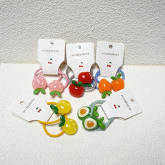 2pcs Fruit Rubber Band Hair Ring Hair Accessories