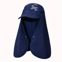 Sunscreen Bucket Hat With Large Shawl - Outdoor Men's Quick-drying Cap