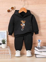 Handsome Bear Style Baby Trousers Long Sleeve Sweatshirt Set