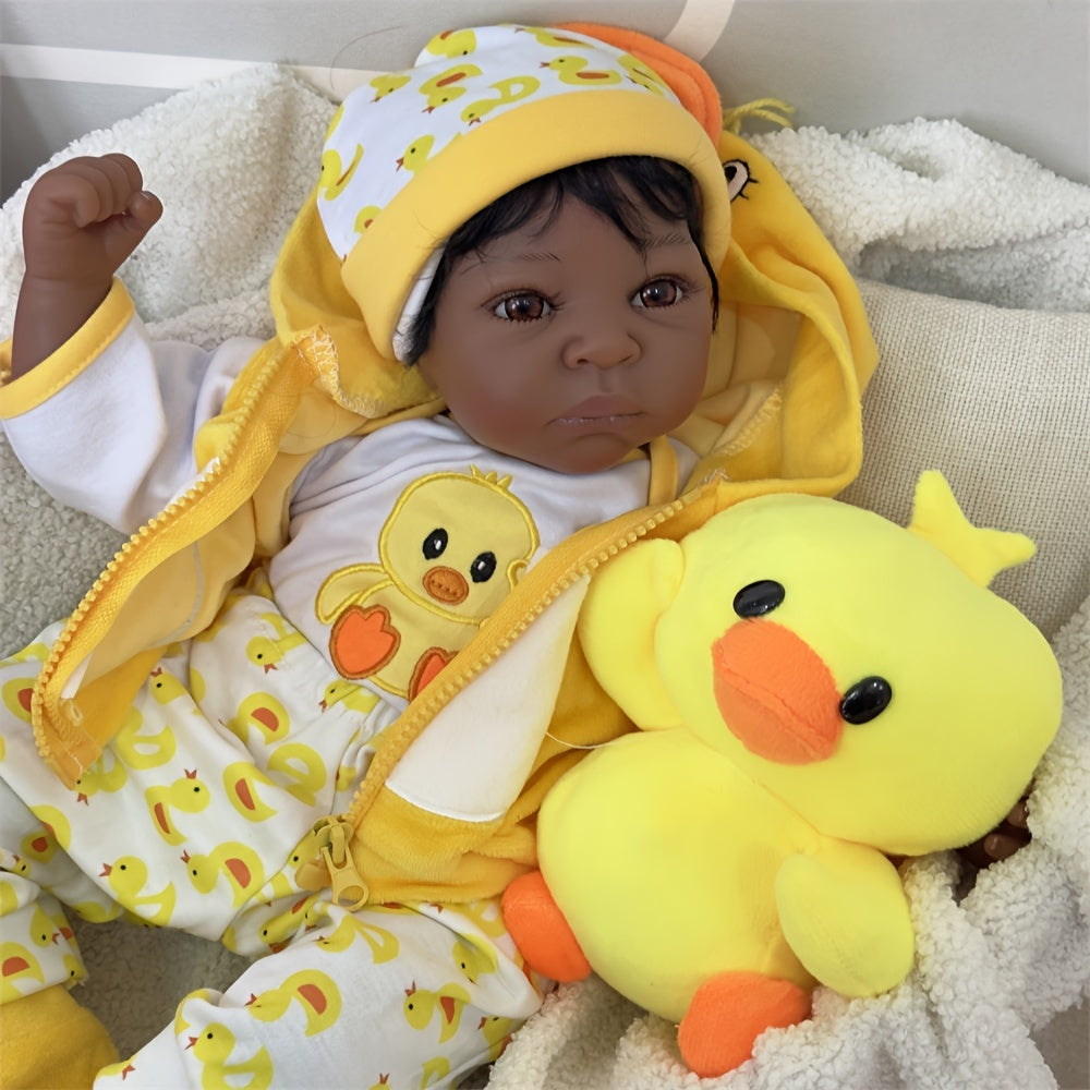 Adorable 55-88cm Lifelike Reborn Doll with Cloth Body & Hand Rooted Hair