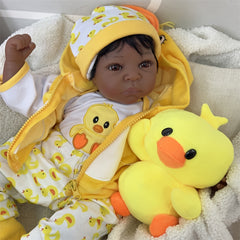 Adorable 55-88cm Lifelike Reborn Doll with Cloth Body & Hand Rooted Hair