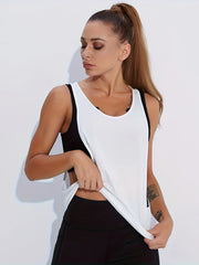Sports Yoga Fitness Sleeveless T-shirt Round Neck Running Tank Top