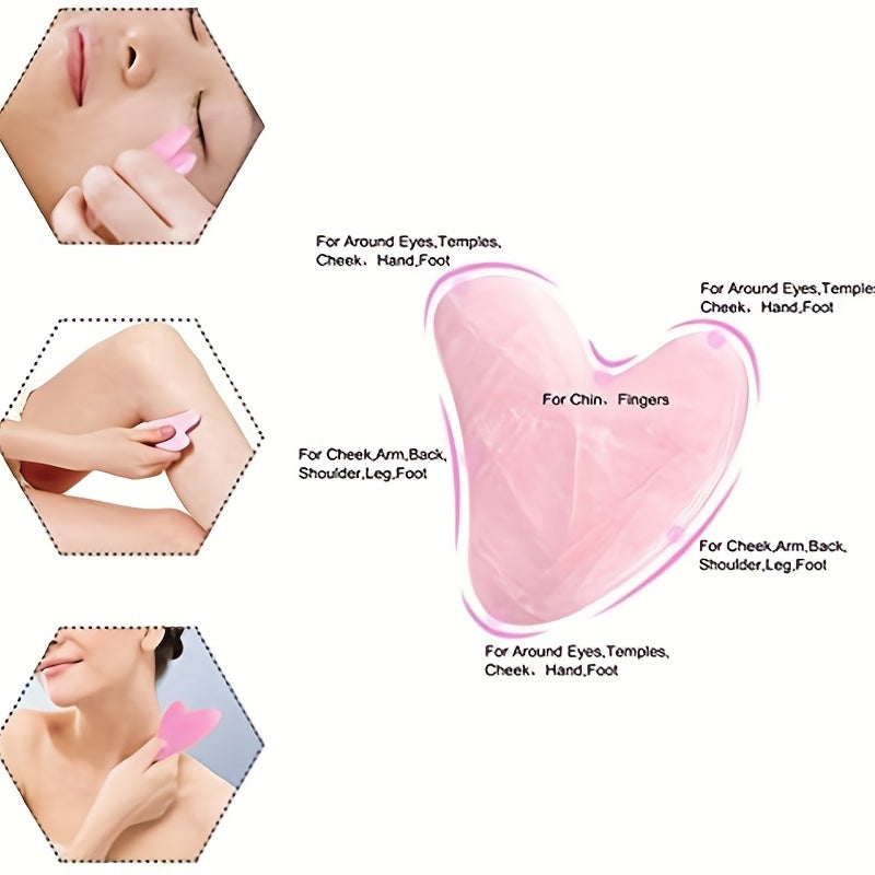 Heart Shaped Facial Massage Board Scraping Tool