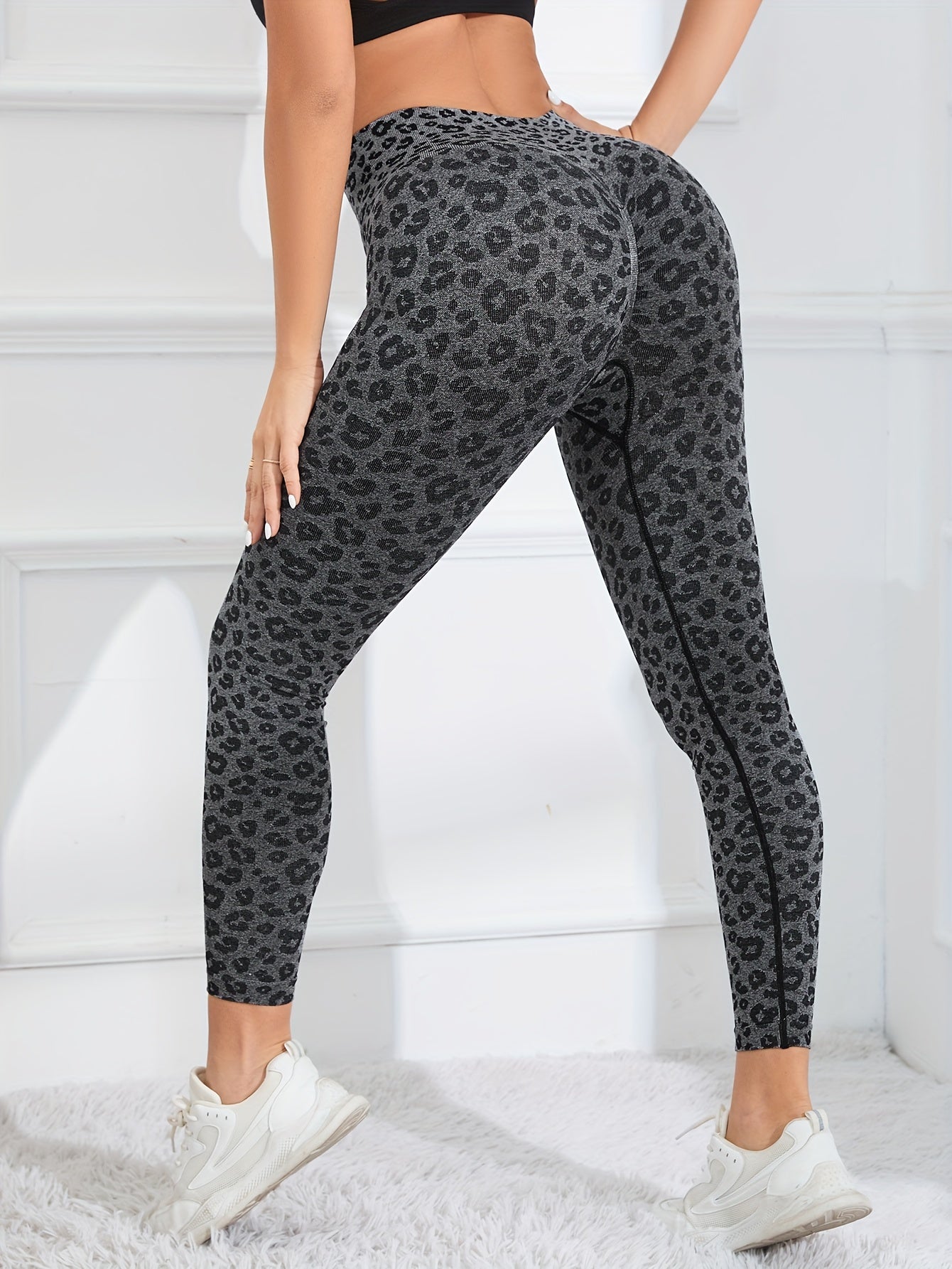 Leopard Print Yoga Tight Pants Women's Leggings