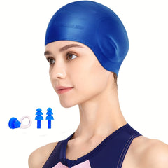 Waterproof Swimming Cap Ear Protection Silicone Swimming Cap