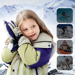 Kids Ski Gloves Winter Warm Waterproof Gloves