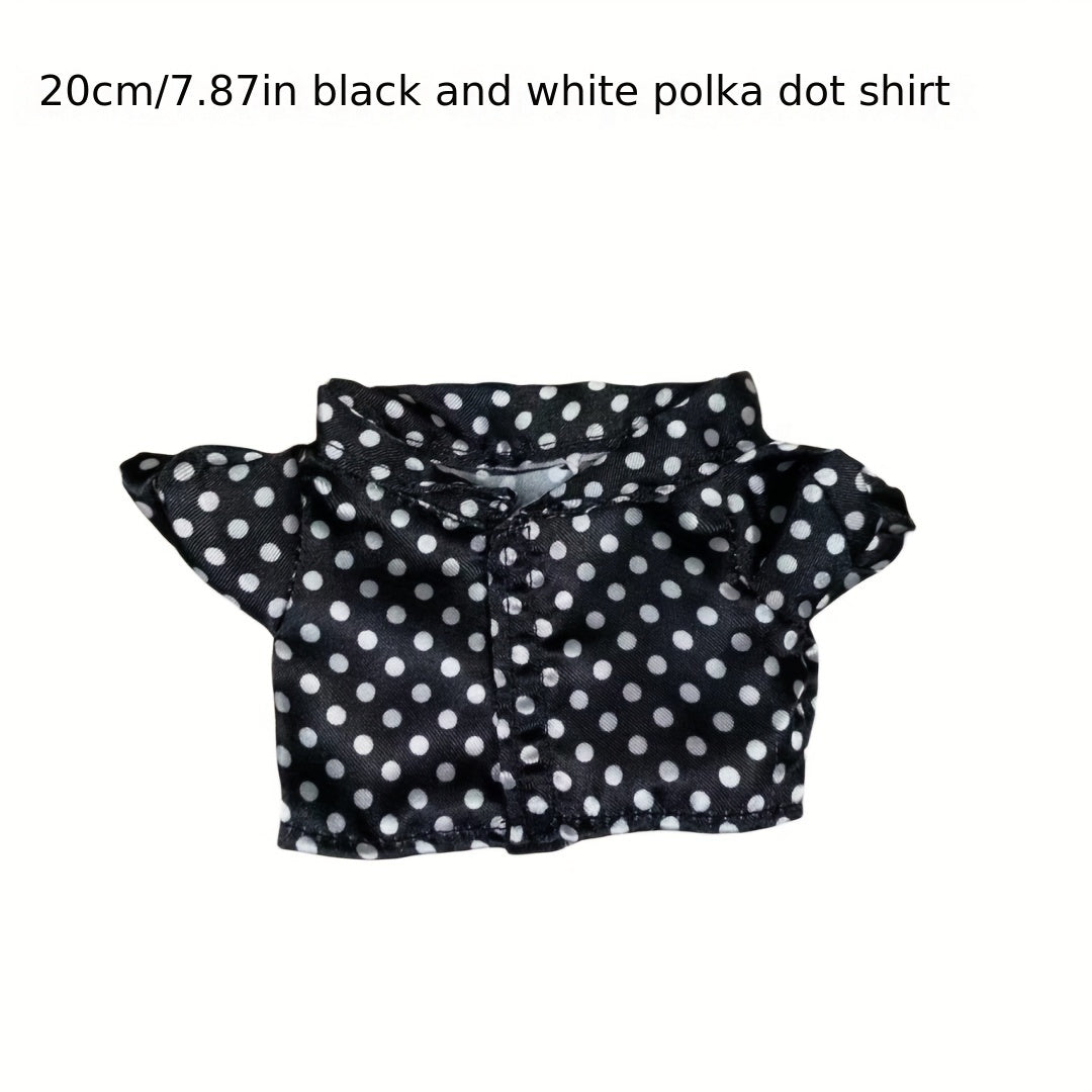 Cotton Doll Clothes Single Top And Polka Dot Shirt