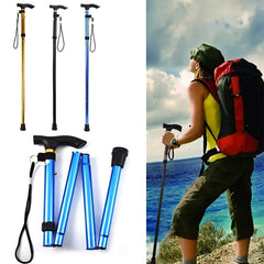 Retractable Multifunctional Walking Sticks for Outdoor Adventures