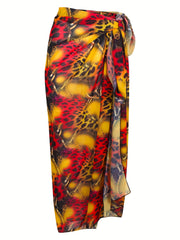 Tie Dye Sarong Cover Up Soft Chiffon Beach Cover Up Women's Swimwear