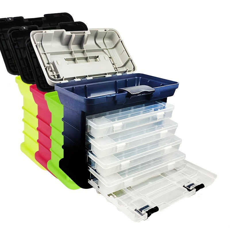 Portable 5 Drawers Fishing Tackle Box with Handle