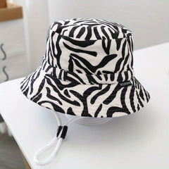 Warm Leopard Print Children's Fisherman Hat for Outdoor Travel