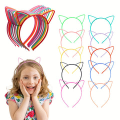 Cat Ear Hairbands Party Decorations Bunny Bow Headwear for Girls