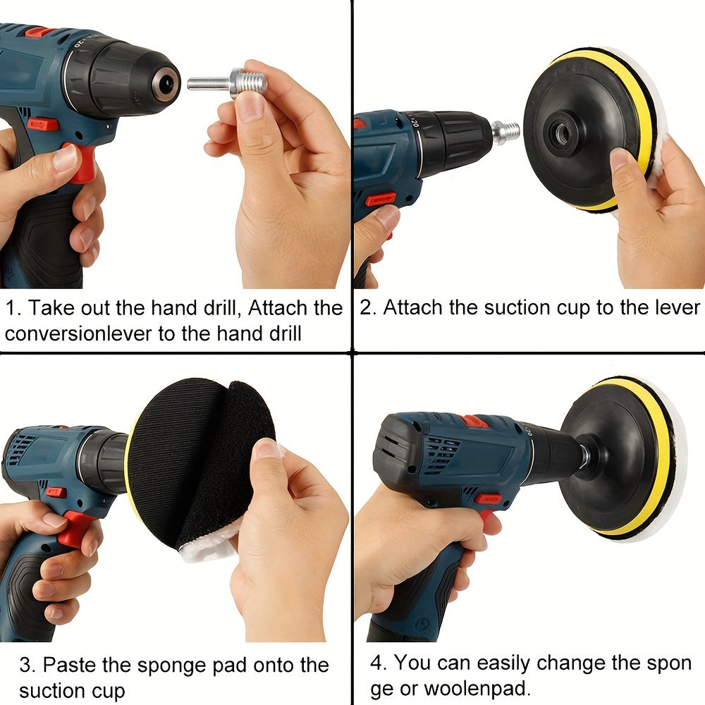 6pcs Car Polishing Set for Grinding and Car Beauty Care Small Tools