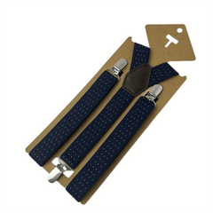 Men's Boy's Women's Suspenders 2 Jacquard Elastic Adjustable Y Back