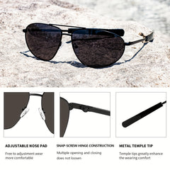 Retro High Wear Resistant Polarized Sunglasses UV Protection