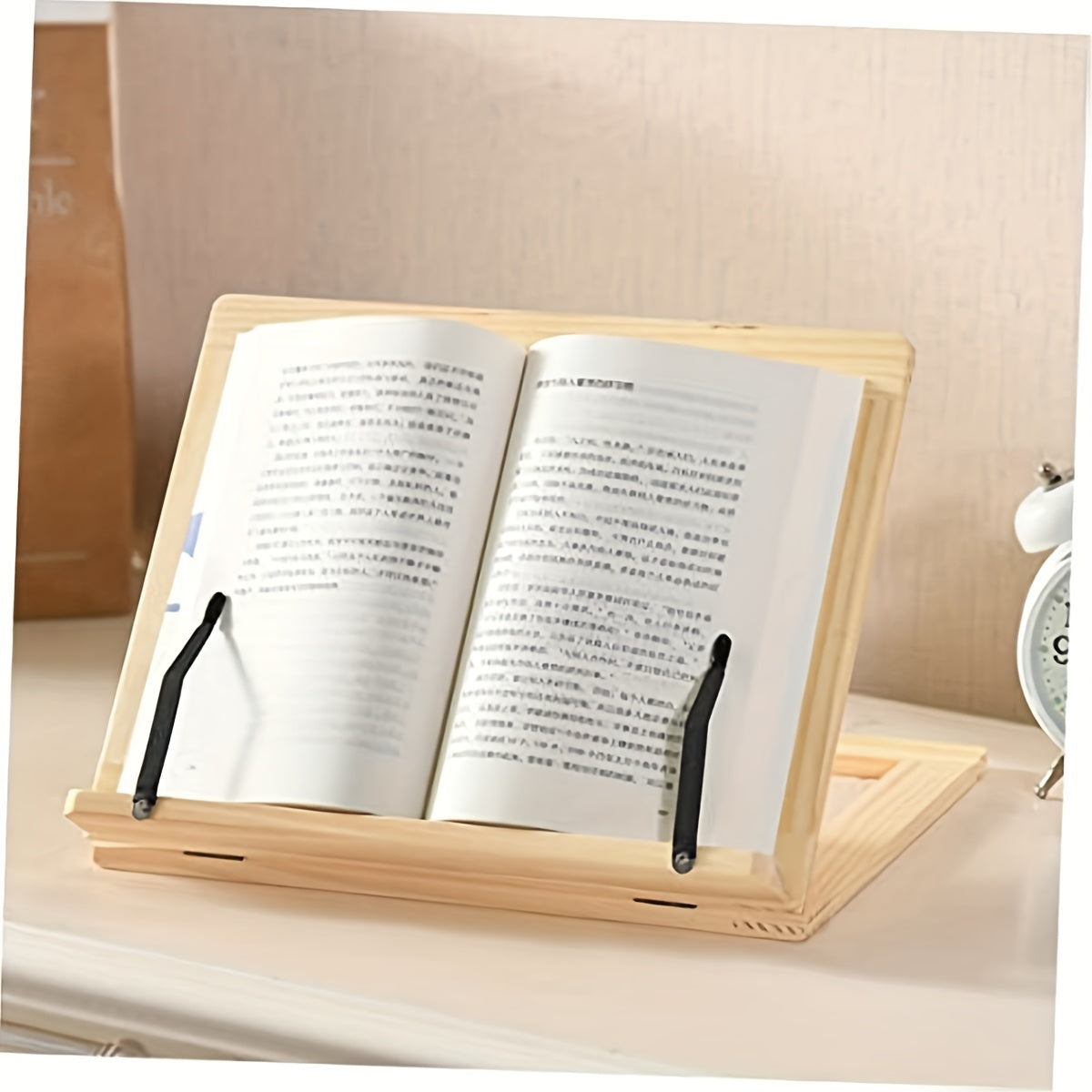 Wooden Four-Speed Adjustable Reading Rack Laptop Holder