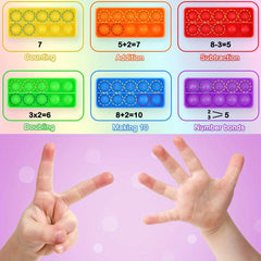 6pcs Ten Frames Math Games Numbers Counting Learning Toys Push Bubble Fidget