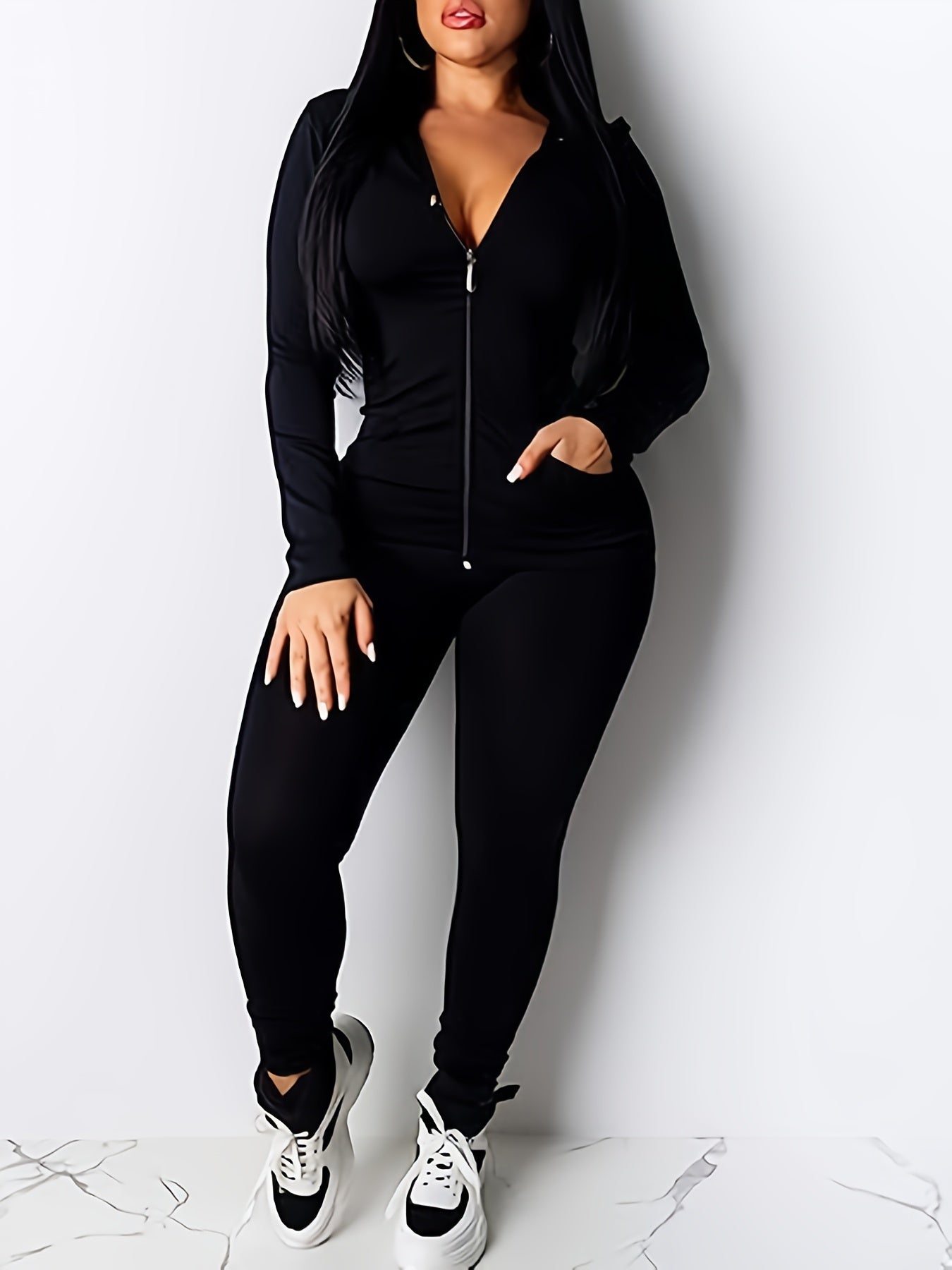 Casual Hoodie & Slim Pants Set for Women