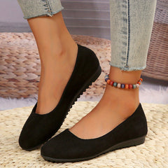 Women's Solid Flat Shoes Slip On Lightweight Casual Comfortable Shoes