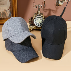 Wool Plus Size Baseball Cap Plus Velvet Cap Autumn And Winter Mens