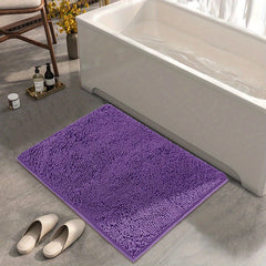 Purple Solid Non-slip Bathroom Floor Mat
