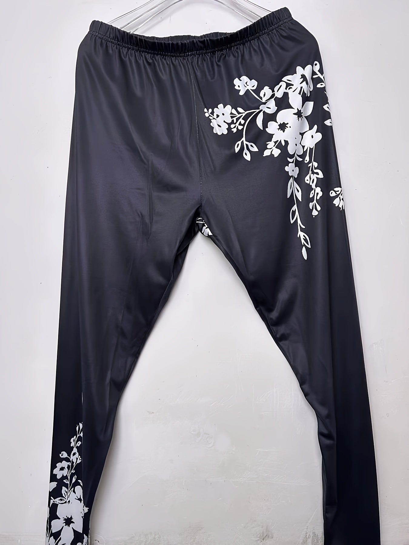 Women's Plus Floral Print High Rise Leggings