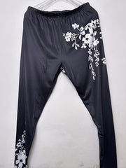Women's Plus Floral Print High Rise Leggings