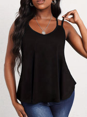 Casual V Neck Summer Dual Straps Cami Top
