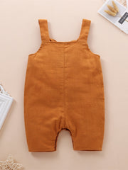 Baby Girls Floral Embroidery Overalls Jumpsuit