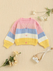 Toddler Girls Rainbow Knit Cardigan Top Kids Summer Clothes