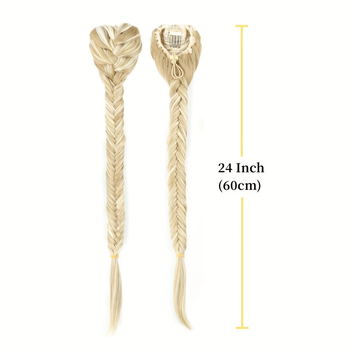 55 88 Cm Ombre Blonde Long Straight Synthetic Hair Extension 140g